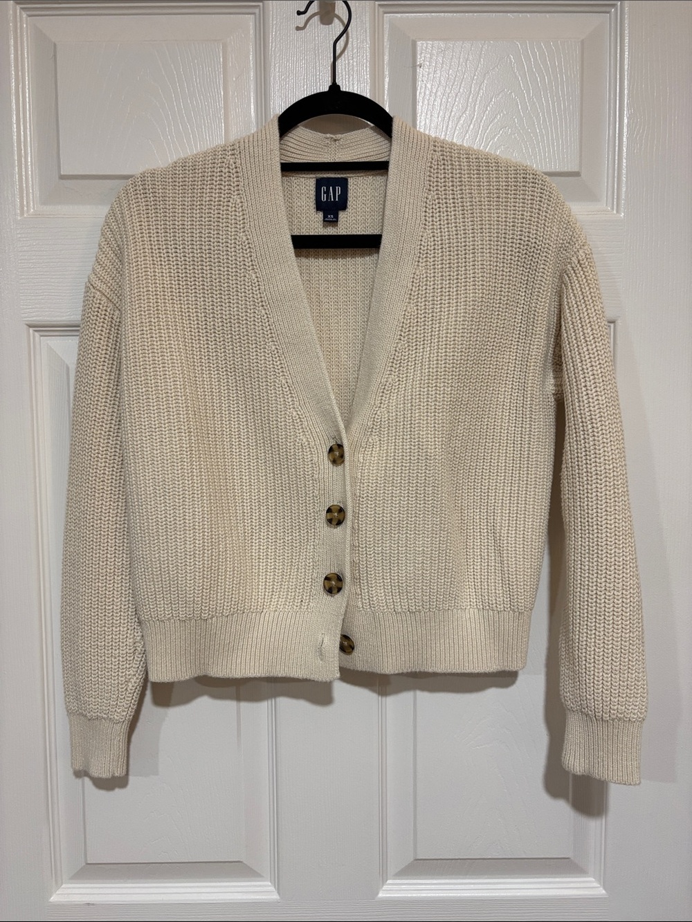 GAP Cream/Beige Knit Button Front Cardigan Size XS